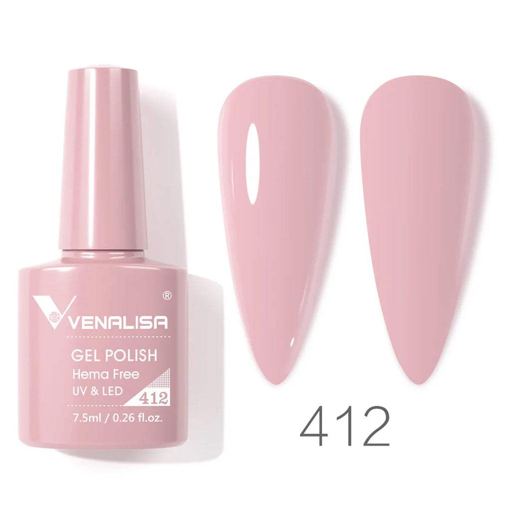 Vernis à ongles gel Venalisa 7,5 ml SANS HEMA, semi-permanent, UV/LED, couvrance totale, texture ultra-douce, manucure sublime