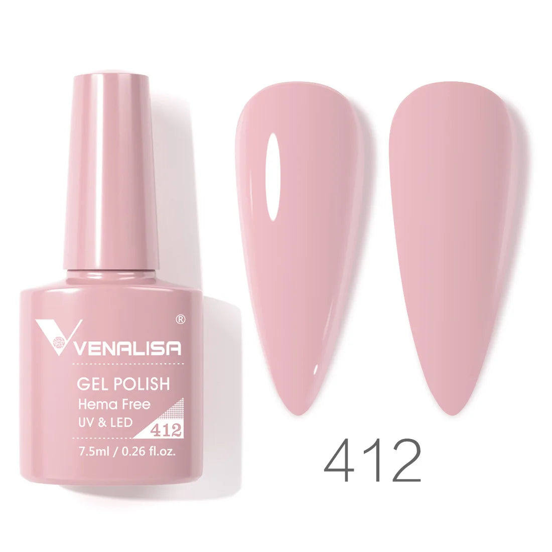 Vernis à ongles gel Venalisa 7,5 ml SANS HEMA, semi-permanent, UV/LED, couvrance totale, texture ultra-douce, manucure sublime