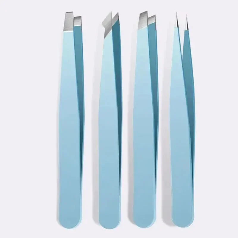 Ensemble de pinces à sourcils Ouriner 4 pièces pinces à sourcils en acier inoxydable ensemble d'outils de beauté professionnels pour la croissance des poils du visage vers l'intérieur