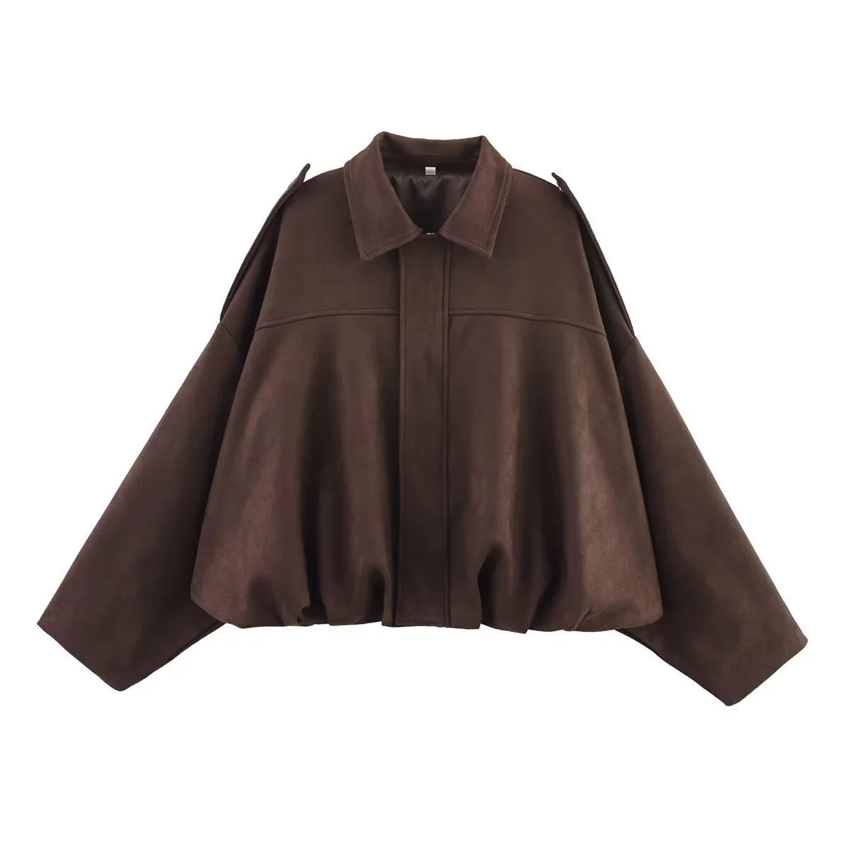 Vestes bombers élégantes pour femmes, style militaire, col rabattu, manches longues, coupe ample, vêtements d'extérieur vintage, hauts chics