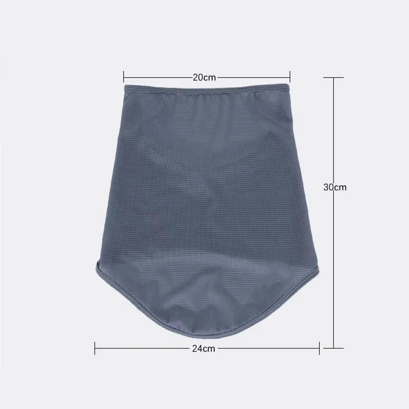 Cagoule intégrale en soie glacée d'été respirante, protection solaire et UV, écharpe de moto, cache-cou, protection solaire pour vélo