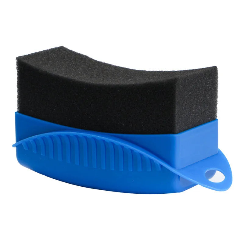 Éponge à cirer avec housse pour le polissage des jantes de voiture et de moto, le lavage et le nettoyage des pneus ABS, l'applicateur de produit pour le contour des pneus et le nettoyage de détail