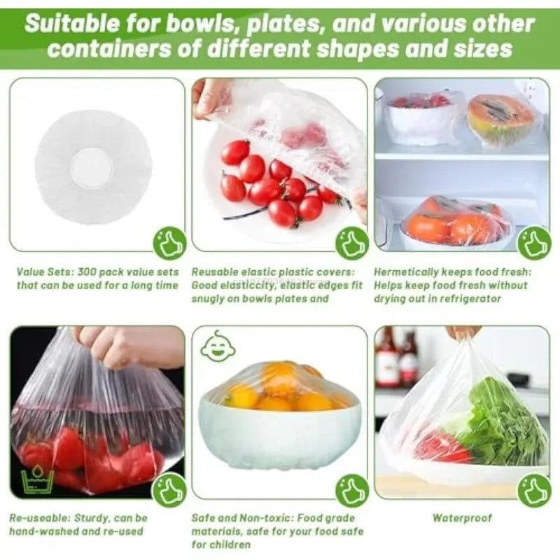 Couvercle alimentaire jetable coloré, couvercle anti-poussière de qualité alimentaire, film plastique élastique, bonnet de douche, couvercle pour aliments aux fruits, sac de conservation frais