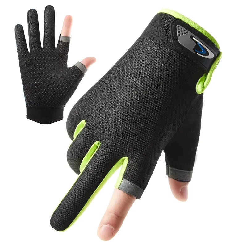 Gants demi-doigts en soie glacée, hautement élastiques, respirants et offrant une protection solaire optimale, pour hommes et femmes (1 paire). Gants fins pour activités de plein air : cyclisme, conduite, pêche