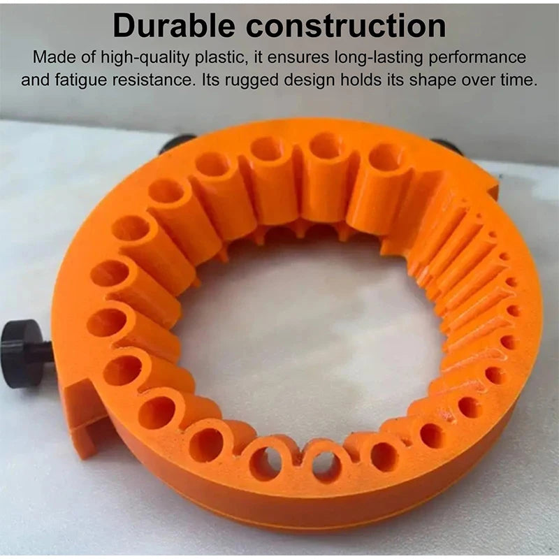 Affûteur de forets anti-dénudage pour meuleuse d'angle 2-13 mm, 20 trous avec inserts filetés métalliques, compatible avec les meuleuses 115/125, redonne vie aux vieux forets