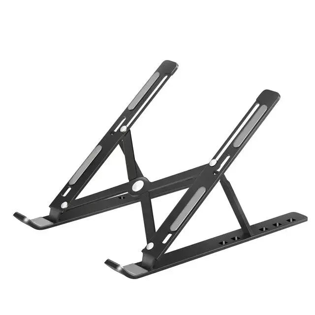 Support pliable en aluminium pour ordinateur portable, réglable et portable, compatible avec MacBook Air et Pro, et accessoires de refroidissement