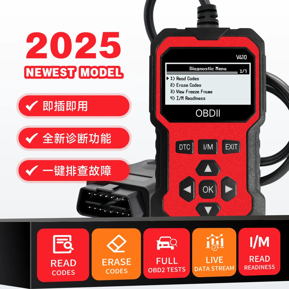 Scanner de voiture Obd2, outil de Diagnostic, lecteur de Code de défaut du moteur, lecteur de Code, peut diagnostiquer tous les Obd Ii en 1996, accord de voiture Sca