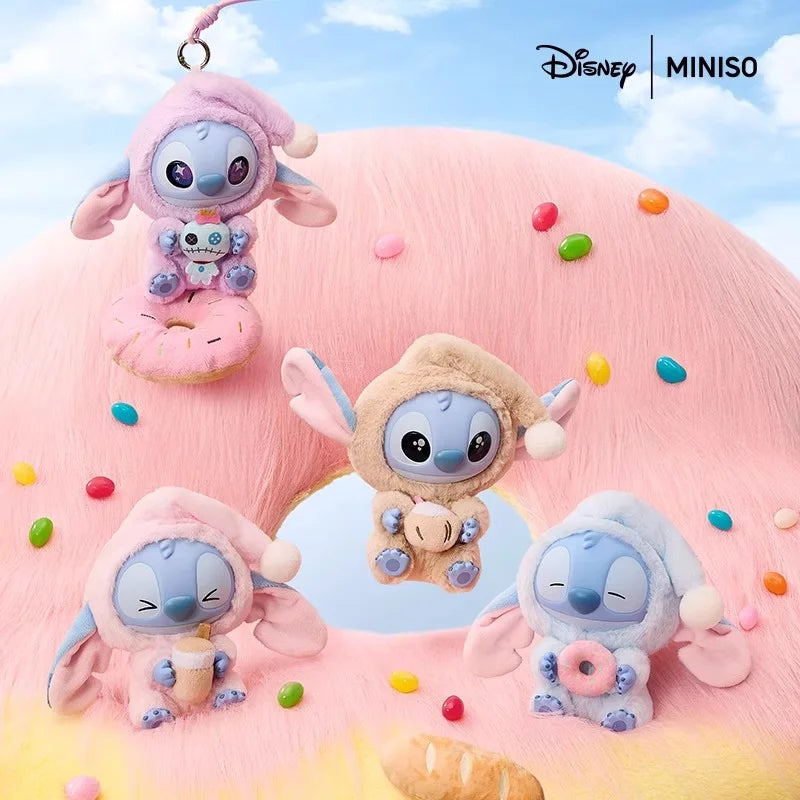 Boîte aveugle série Stitch Eat Something Before Sleep, boîte mystère, jouet, figurine de dessin animé, poupée pendentif, ornements, cadeau de noël pour enfant