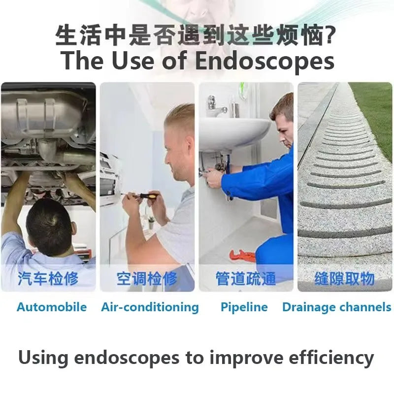 Caméra d'endoscope à câble souple flexible avec sonde de 12 mm et port Type-C, compatible avec PC Xiaomi et système d'imagerie haute qualité HUAWEI