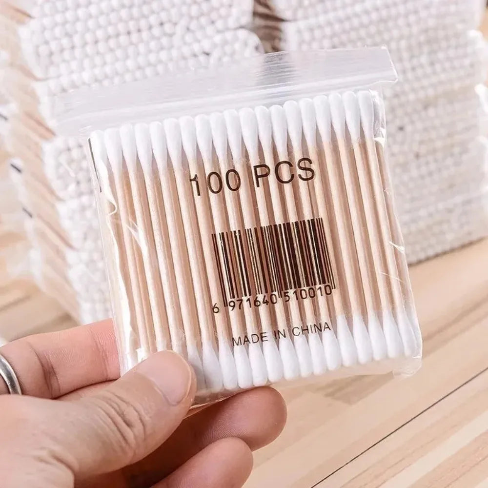 Pointed Tip Cotton Swabs  Count Double Pointed Cotton Buds Precision Tips with Bamboo Sticks for Makeup Nail Tools Personal