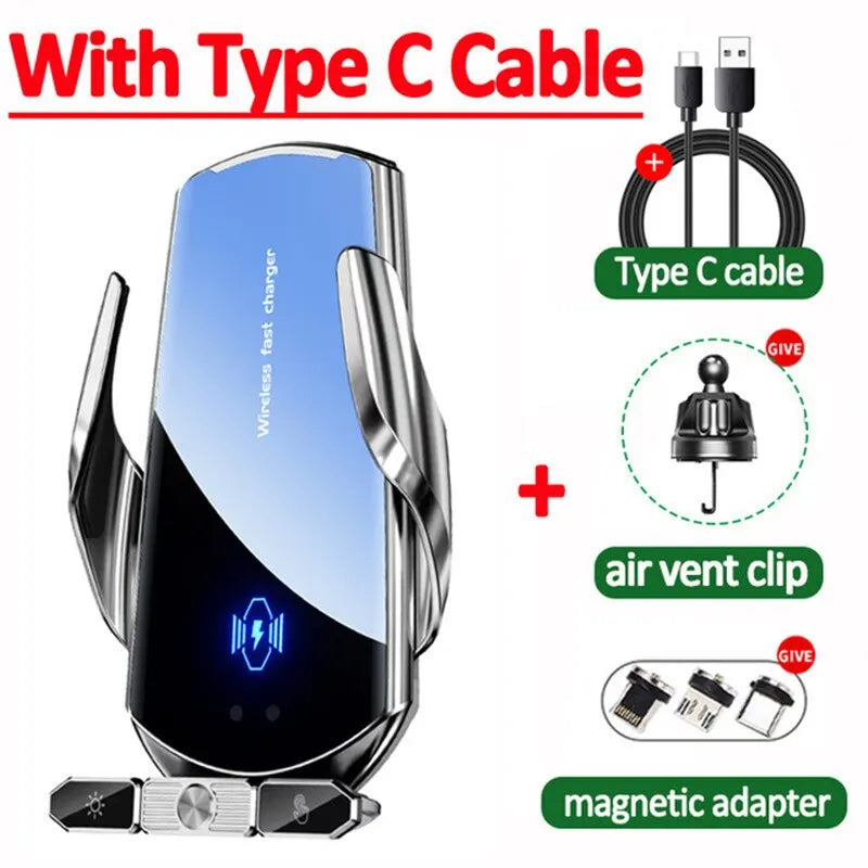 Support de téléphone magnétique à ventilation automatique pour voiture, chargeur sans fil, Station de charge rapide à Induction pour iPhone 16 15 14 13 Samsung Xiaomi