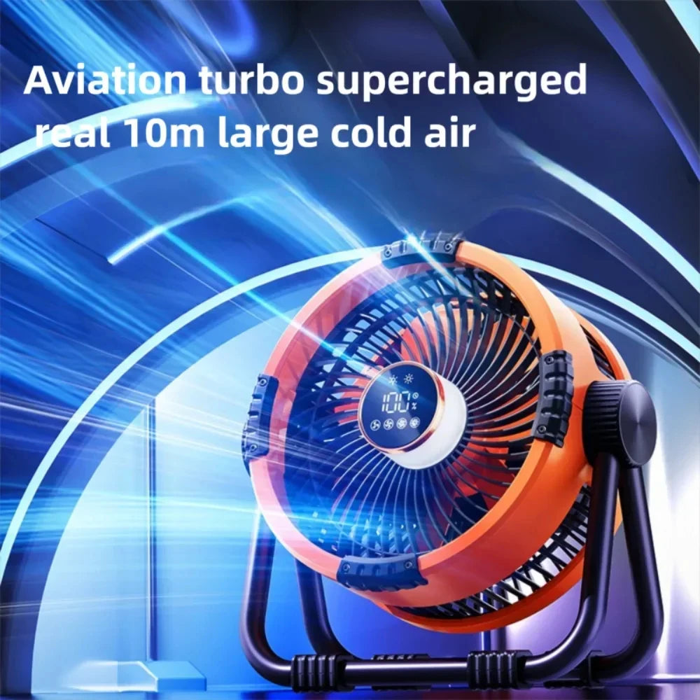 Ventilateur de Camping multifonctionnel en plein air, ventilateur de plafond Rechargeable avec veilleuse à 3 vitesses et ventilateur Portable avec batterie externe