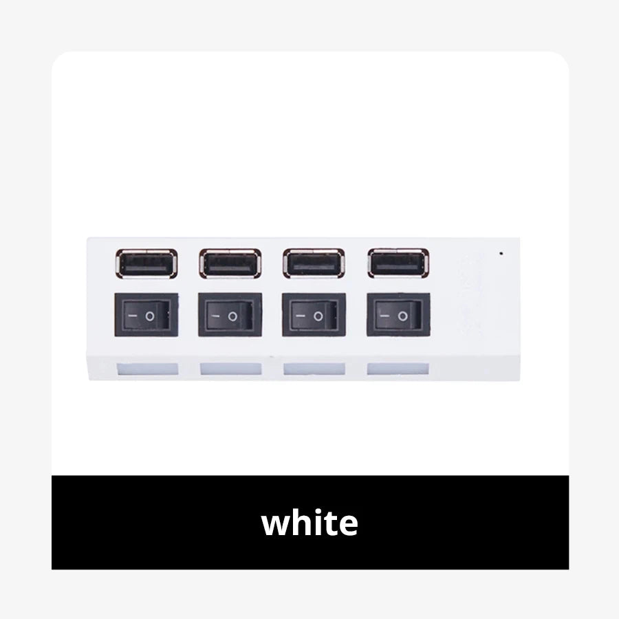Hub d'extension USB 2.0 à 7 ports pour ordinateur portable ou de bureau
