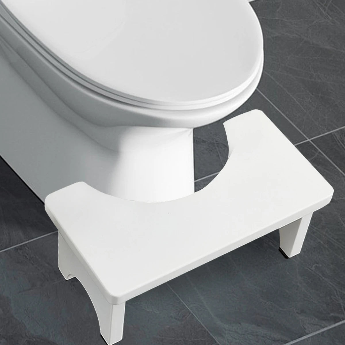 Tabouret de toilette portable robuste en bambou pour adultes, large et stable, facile à utiliser et à nettoyer, design portable