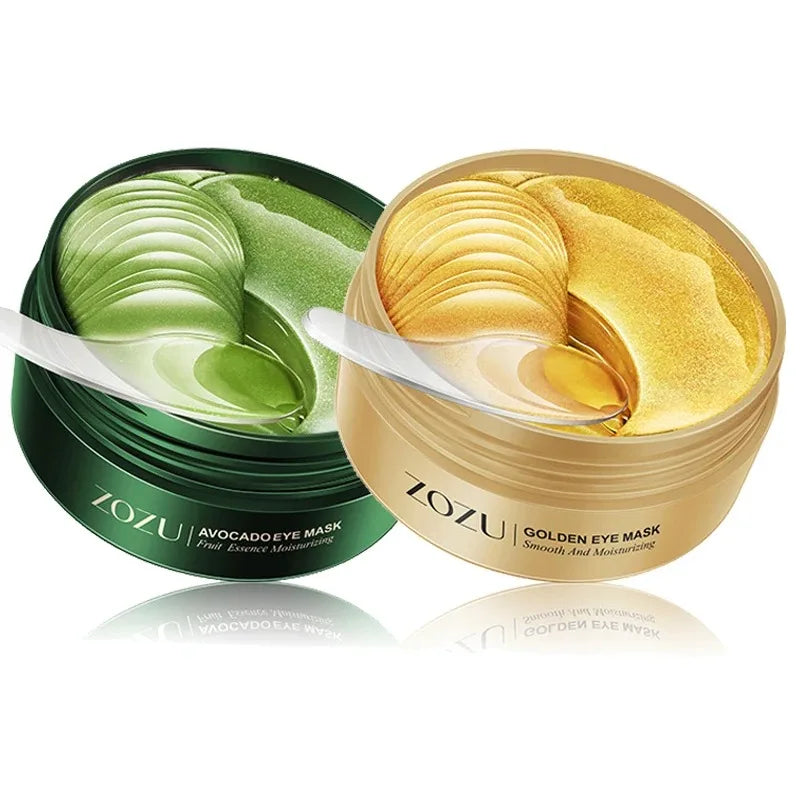 60/120 pièces Masques pour les yeux à l'avocat et à l'or Hydratants et raffermissants Atténuant les poches et les cernes Patchs pour les yeux anti-rides