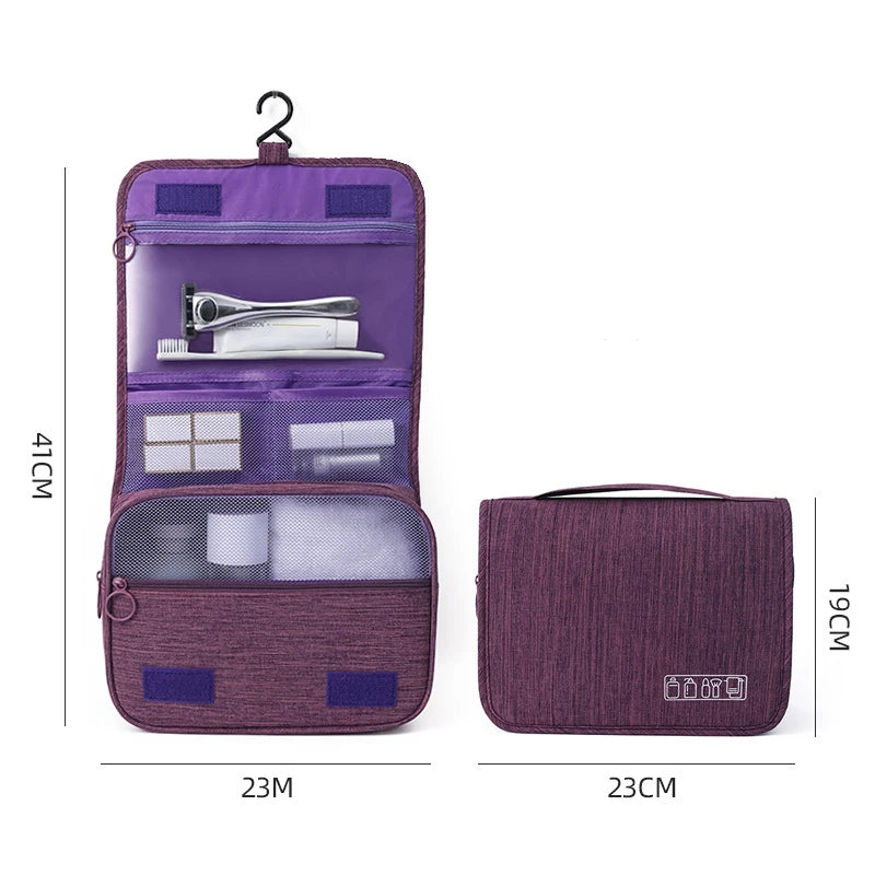 Sac de rangement de fournitures de lavage de grande capacité, sac à main de rangement de voyage multifonction, sac de maquillage Portable, sacs suspendus imperméables