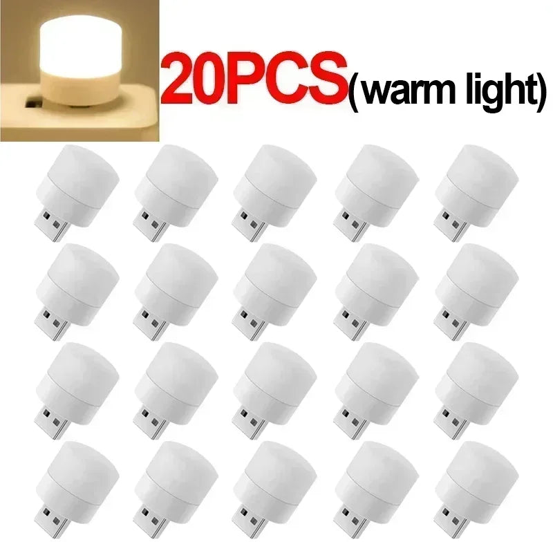 Mini USB lumière lampe à LED lumières Table chambre prise livre de nuit lecture articles de décoration blanc chaud protection des yeux en gros chambre