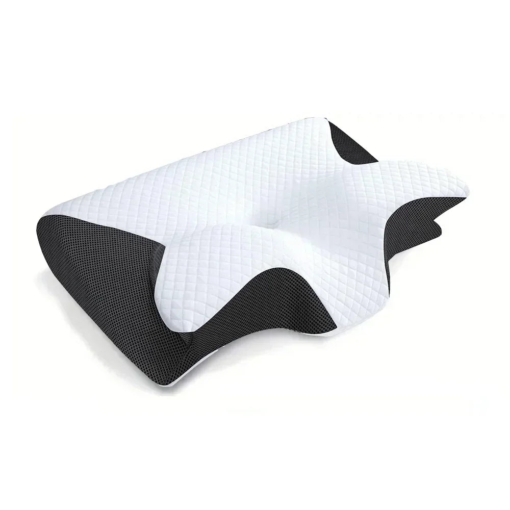 Oreiller à mémoire de sommeil papillon en mousse à mémoire de forme, oreiller profilé pour le cou, soulagement de la douleur, soutien de l'estomac, oreiller confortable