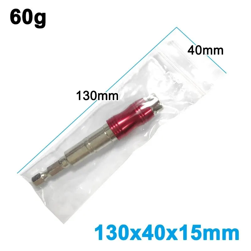 Poignée hexagonale incurvée rouge, tige d'extension directionnelle, vis magnétique, pointe de perçage, adaptateur universel, accessoires pour outils électriques, 1 pièce