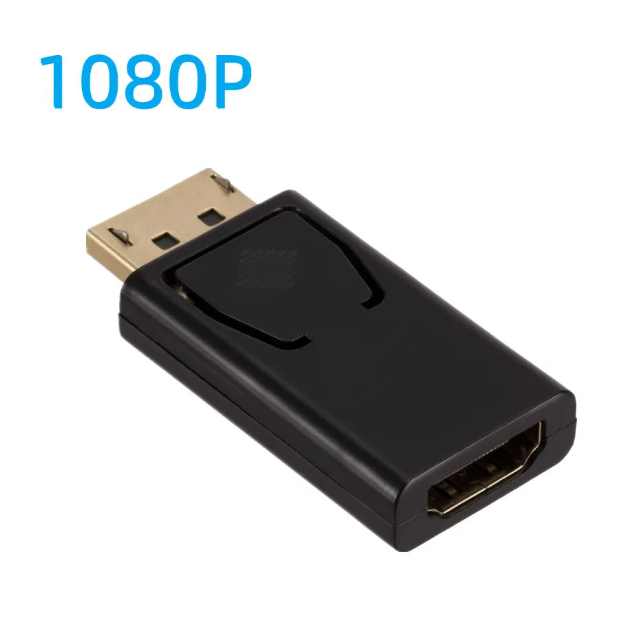 DisplayPort to HDMI-Compatible Adapter 4K/1080P DP to HDMI Adapter Male to Female Video Audio Converter For PC Laptop Projector