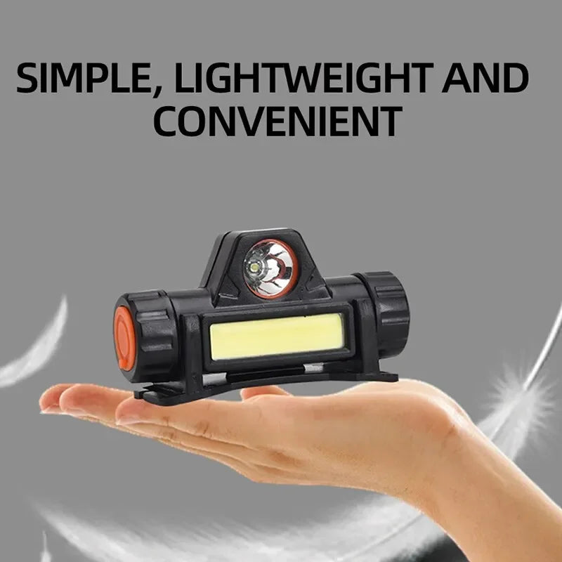 Lampe frontale LED COB Rechargeable USB, magnétique, puissante, Super brillante, étanche, pour la pêche en plein air