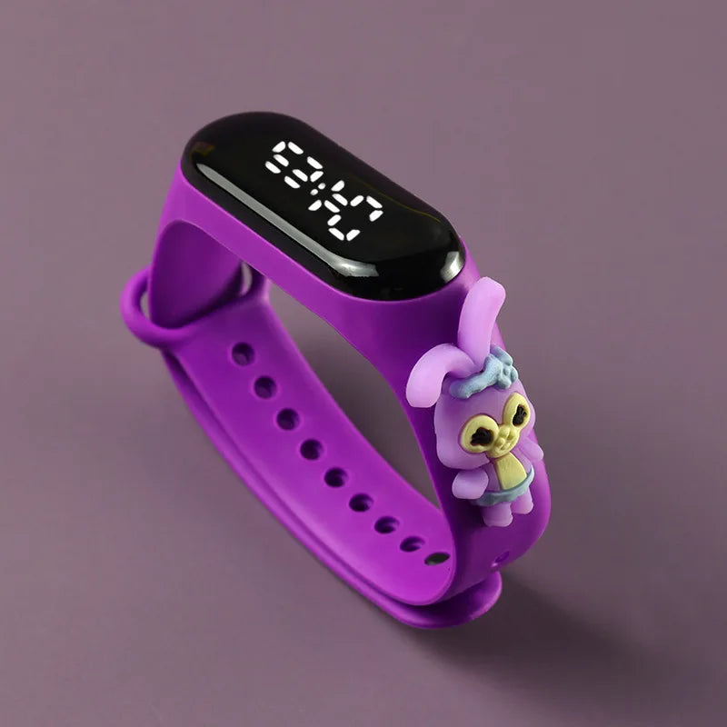 Disney Fashion Mickey Children Watches For Girls Electronic Bracelet Sports Touch LED  Doll Kids Watch Women Waterproof Clock