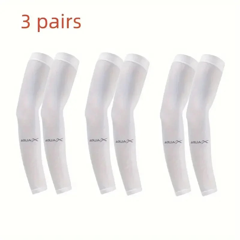 Lot de 3 paires de manchons de protection solaire respirants - Équipement respirant et anti-UV pour le sport, la conduite et les aventures en plein air