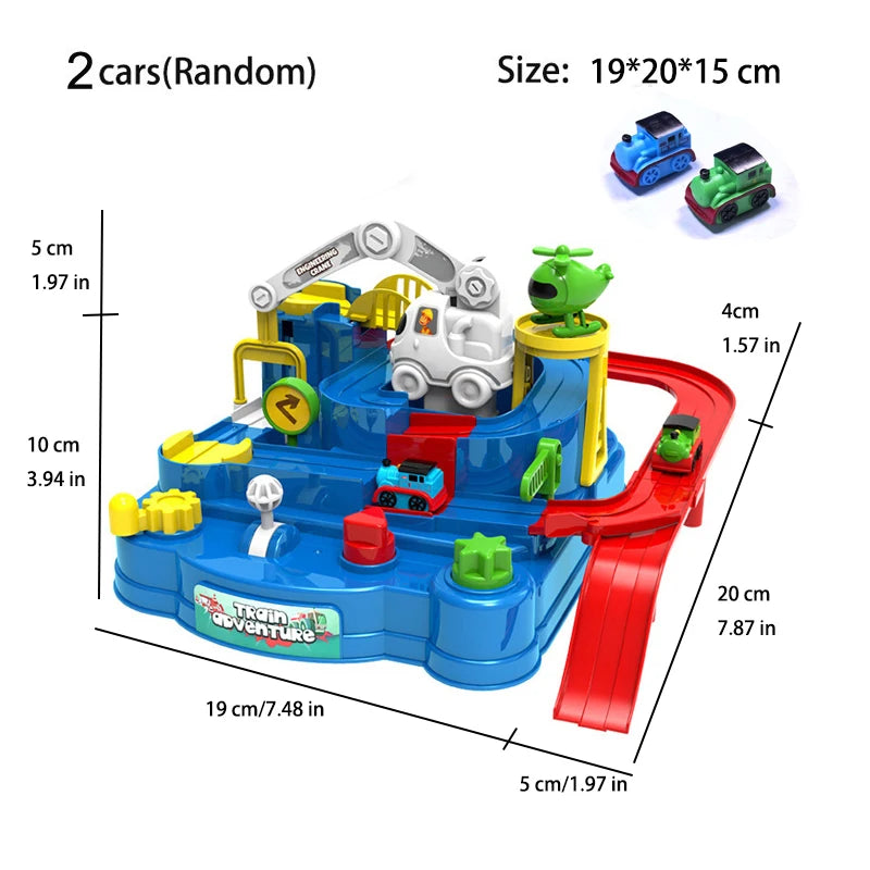 Hot Racing Rail Car Model Train Track Adventure Game Animals Space Rocket Toys Children Educational Brain Mechanical Interactive