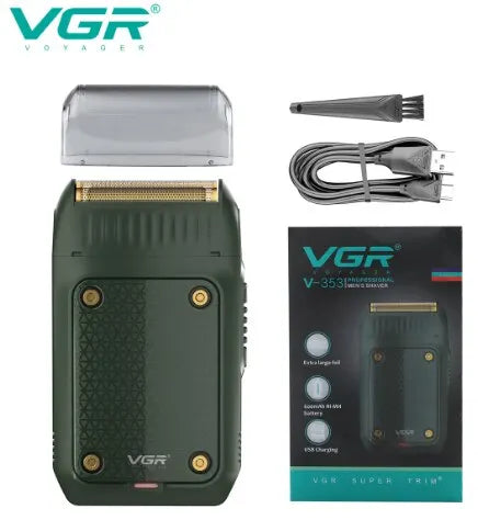 Rasoir professionnel VGR V-353, tondeuse à barbe portable rechargeable, mini rasoir pour hommes