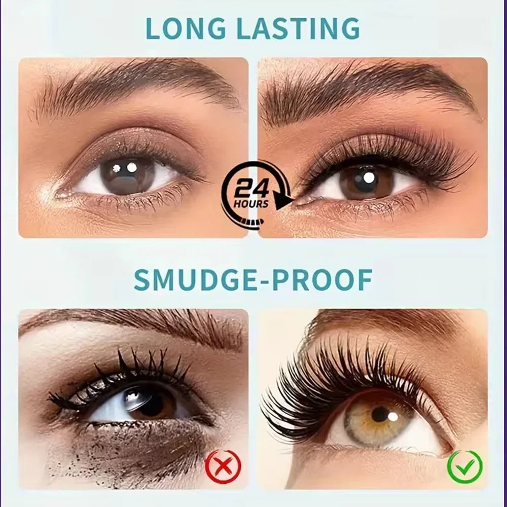 Mascara recourbant 4D – Allongeant, résistant à l'eau et à la transpiration, longue tenue, sans bavure, unisexe, doux, certifié