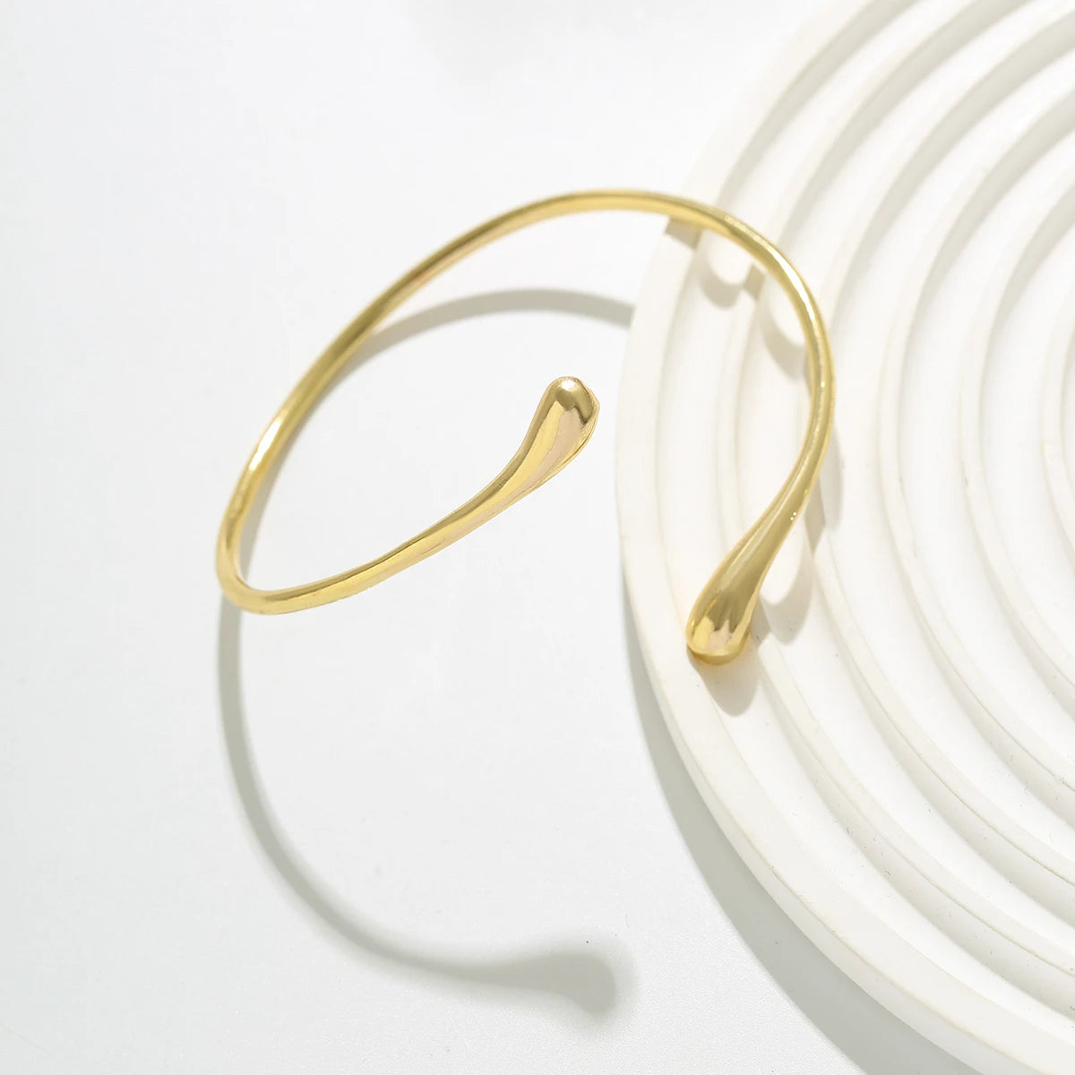 Ingemark – bracelets Vintage simples en forme de goutte d'eau pour femmes, manchette ouverte, tendance Goth, bras géométrique, bijoux esthétiques, cadeau, nouveau, 2024