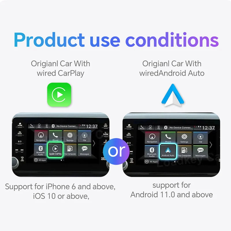 Mini Wireless Carplay Adapter for iPhone, 2025 2 in 1 Stable Universal Wireless carplay Adapter, Convert Wired to Wireless