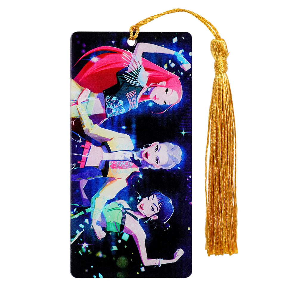Marque-pages acryliques Kpop Demon Hunters - Accessoire de livre - Fournitures de lecture - Cadeau pour enseignants - Accessoires Kpop Demon Hunter - Papeterie mignonne