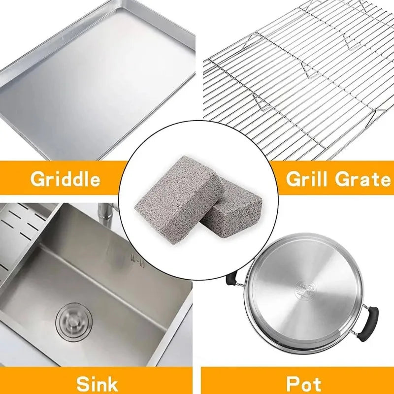 Outils de nettoyage pour barbecue en brique, nettoyants naturels, support de barbecue en pierre ponce, outils pour barbecue de cuisine extérieure, outils pour barbecue et grilles de barbecue