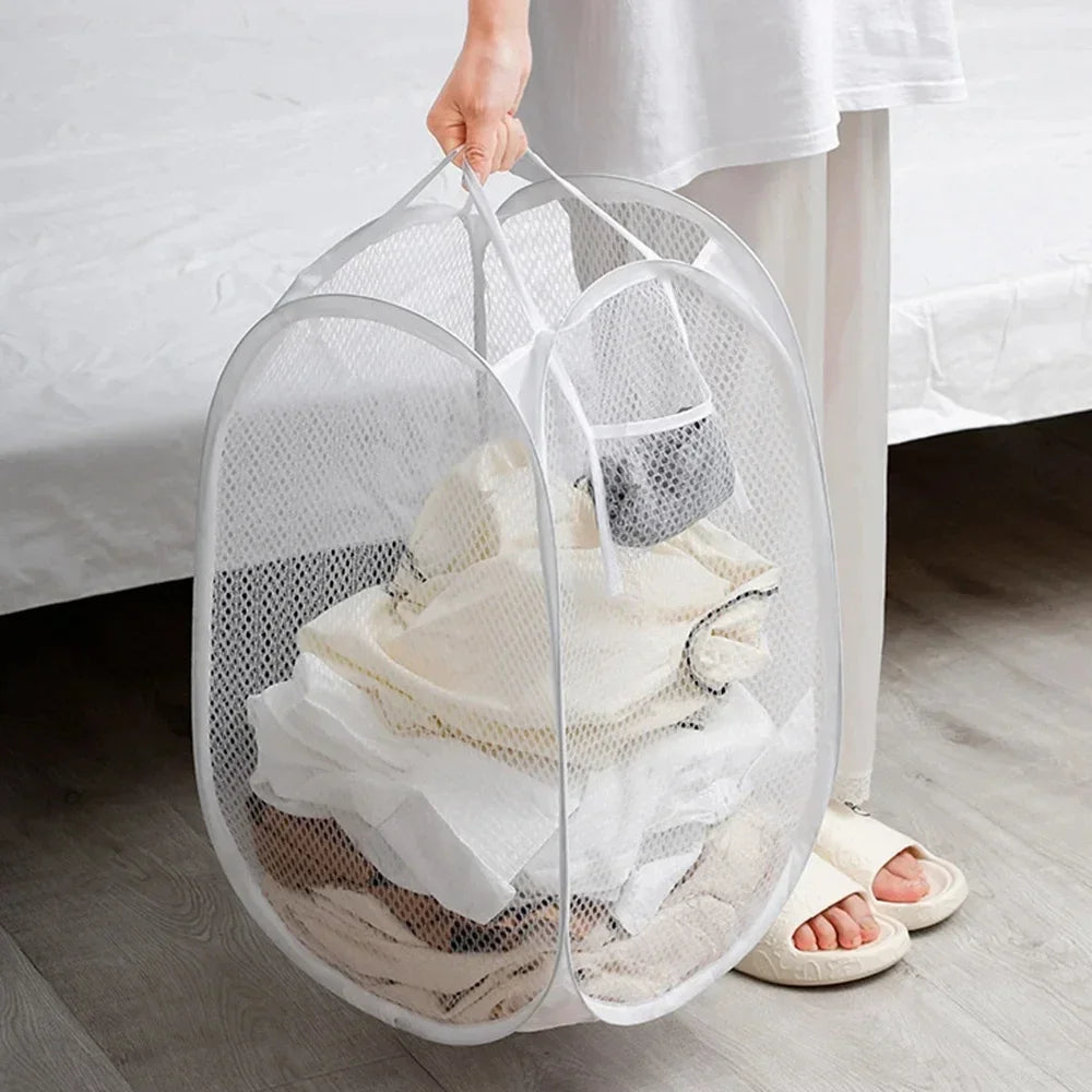 Panier à vêtements sales squelette ventilé, pliable, rangement facile, Portable, grande capacité