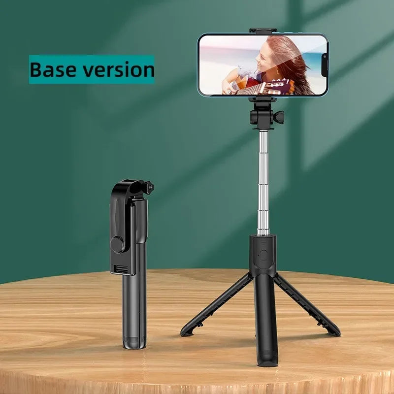 Perche à selfie sans fil avec trépied, lampe et télécommande Bluetooth extensible pour iPhone et streaming TikTok en direct