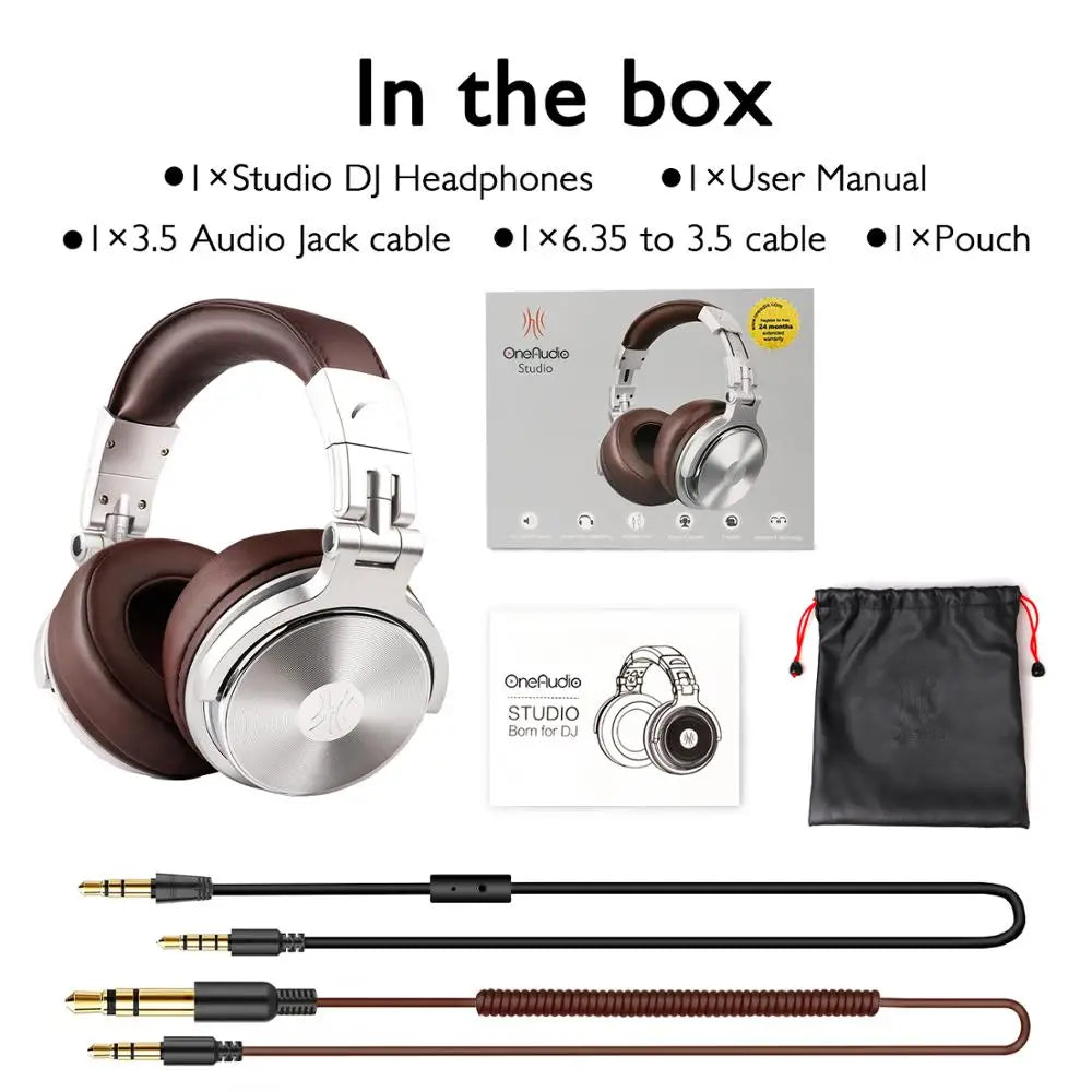Oneodio Pro 30 casque DJ de Studio professionnel avec Microphone sur l'oreille écouteurs filaires moniteurs HiFi casque de jeu pliable