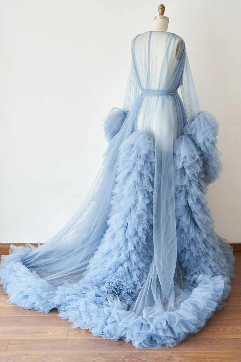 Robes de maternité, peignoirs longs en tulle pour femmes, robes de chambre pour séances photo, anniversaires, robes de mariée sexy et moelleuses, vêtements de nuit pour fêtes, robes sur mesure 2021