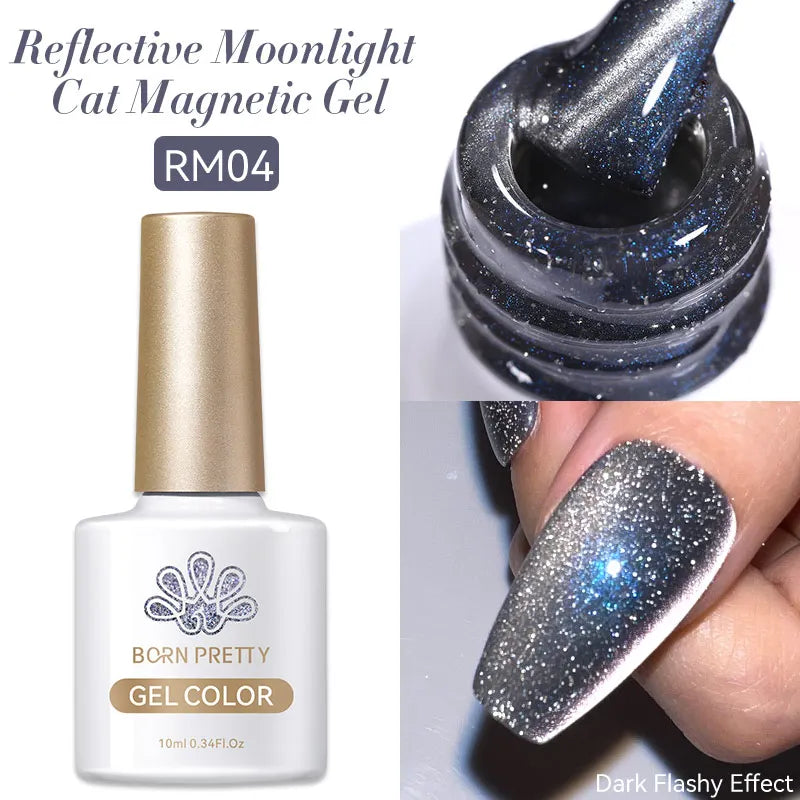 Vernis à ongles magnétique gel BORN PRETTY 10 ml Argent Clair de Couleur Chat - Accessoires pour les ongles - Vernis semi-permanent pour ongles d'automne et d'hiver