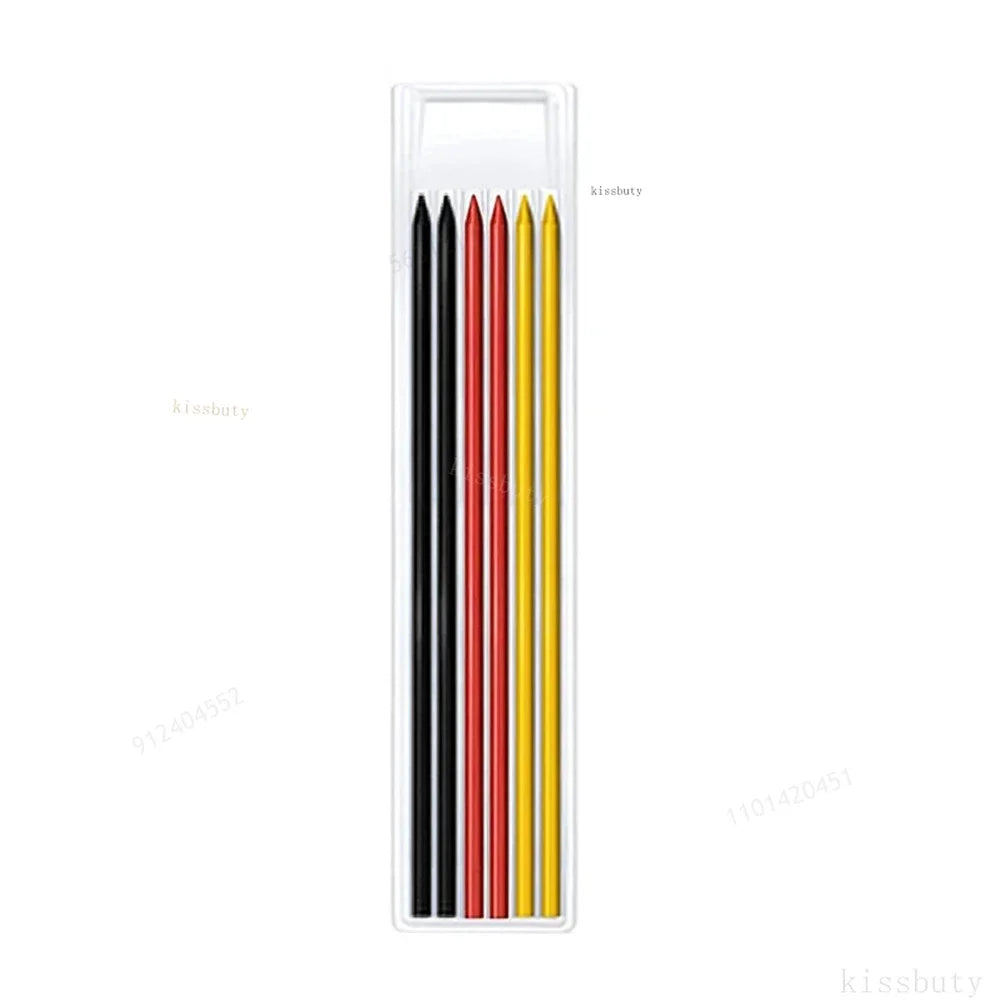 2pcs/set 2.8mm Carpenter Mechanical Pencil with Sharpener for Woodworking Construction Long Head Carpenter Pencil Stationery