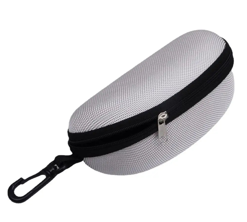 Étui à lunettes de soleil Portable, 1 pièce, protecteur en tissu Oxford dur EVA, étui à lunettes à fermeture éclair avec mousqueton, accessoires pour lunettes unisexes