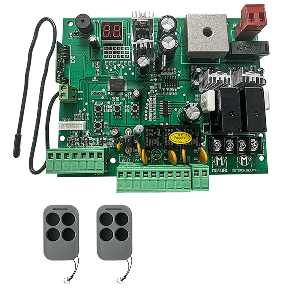 Carte de commande électronique 24 V CA pour portail battant électrique, ouvre-porte automatique, télécommande à code tournant 433,92 MHz