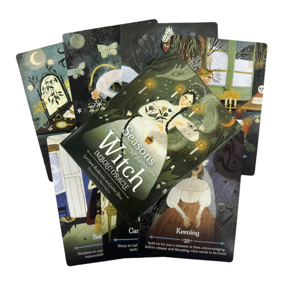 Cartes Oracle des Saisons de la Sorcière Imbolc - Un jeu de 44 cartes divinatoires en anglais - Édition Divination - Jeux de société - Tarot pour les fêtes