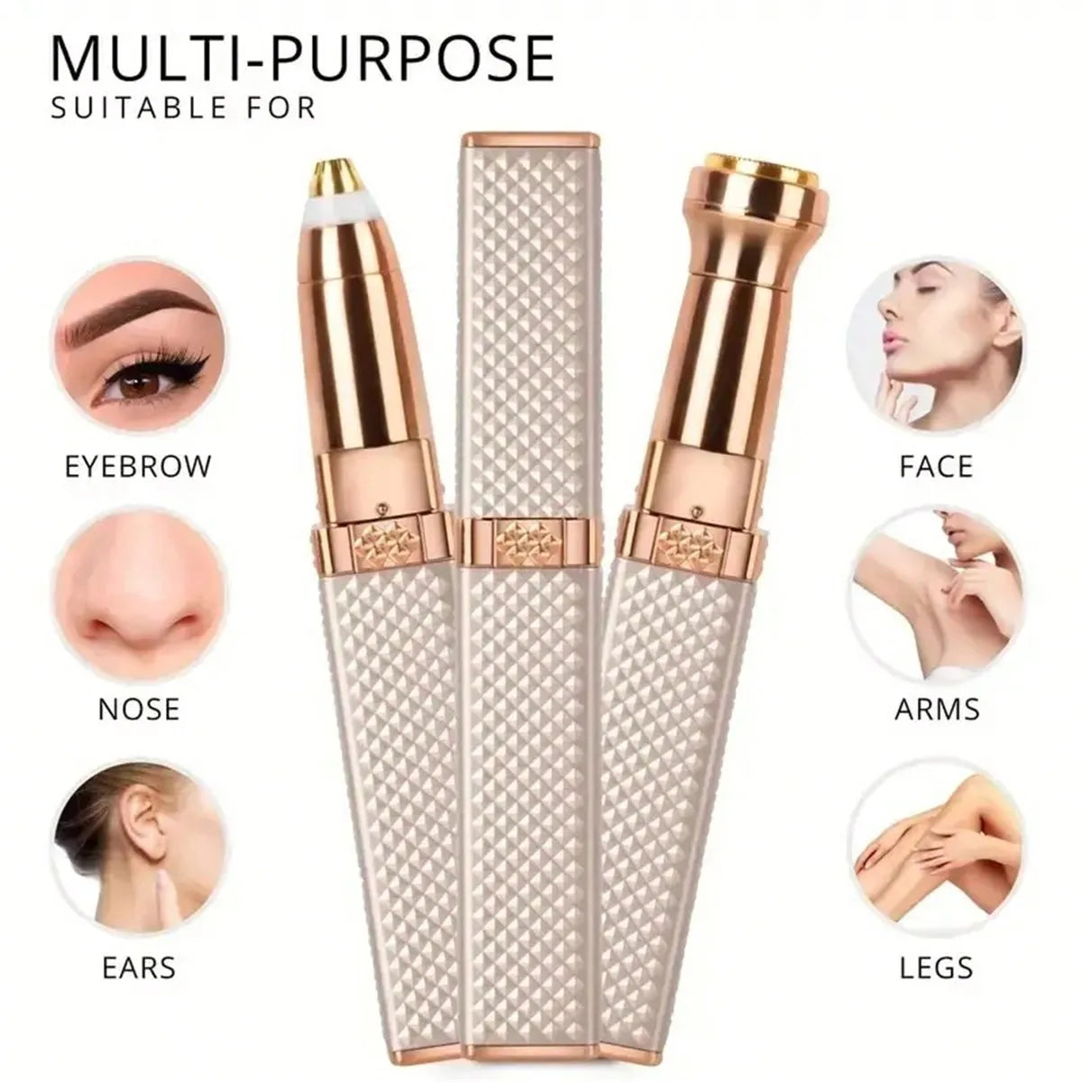 Removedor De Vello Eléctrico En Forma De Lápiz Labial Portátil Para Mujeres, Depilación Facial Indolora Y Efectiva, Herramie