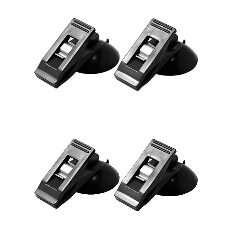 1 à 2 paires de fixations à ventouse noires pour vitre intérieure de voiture, support amovible pour pare-soleil, rideau, serviette ou ticket
