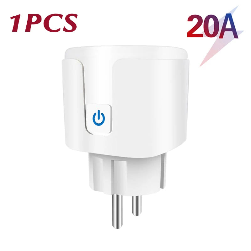 Tuya WIFI Smart Socket EU 16A/20A Wifi/Zigbee Smart Plug With Power Monitoring Smart HomeVoice Control Support Google Home Alexa
