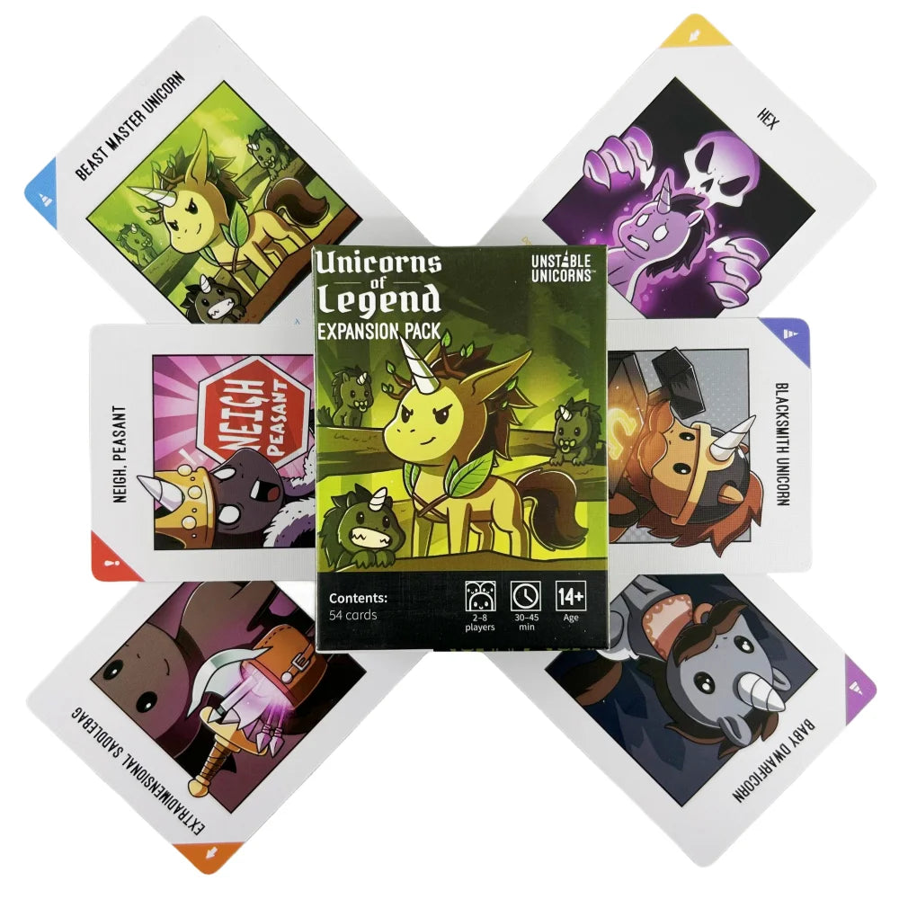 Petits Dinosaures Joyeux Licorne Anglais Échecs et Cartes Stratégie Dangers Jeu de Plateau Cartes