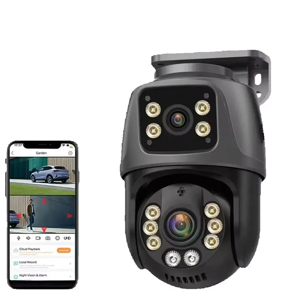 4K 8MP HD Wifi PTZ caméra extérieure 4MP double objectif double écran AI suivi automatique caméra IP CCTV Audio Surveillance vidéo P2P iCSee