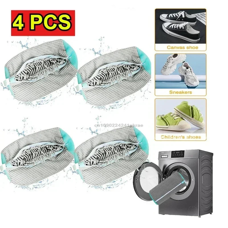 1/2PCS Washing Shoes Bag Cotton Laundry Fluffy Fibers Easily Remove Dirt Washing Bags Anti-Deformation Shoes Clothes Organizer