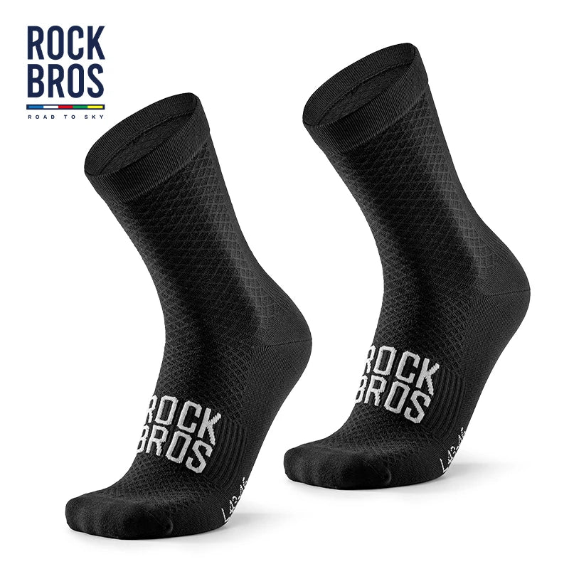 Chaussettes de sport ROCKBROS ROAD TO SKY respirantes pour VTT et vélo de route, haute élasticité et absorption des chocs. Une paire de chaussettes de vélo